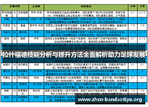 拉什福德技能分析与提升方法全面解析助力足球发展